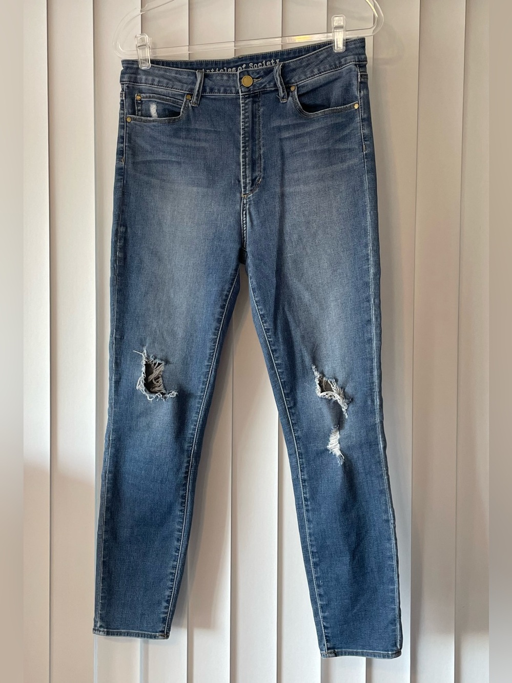 Articles of Society -Blue Distressed Women’s Stretch Jeans- Size 31